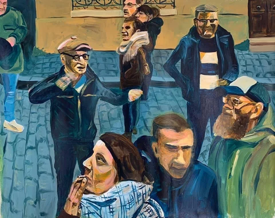 "C'est la rose" - acrylics on canvas - 70x60 cm