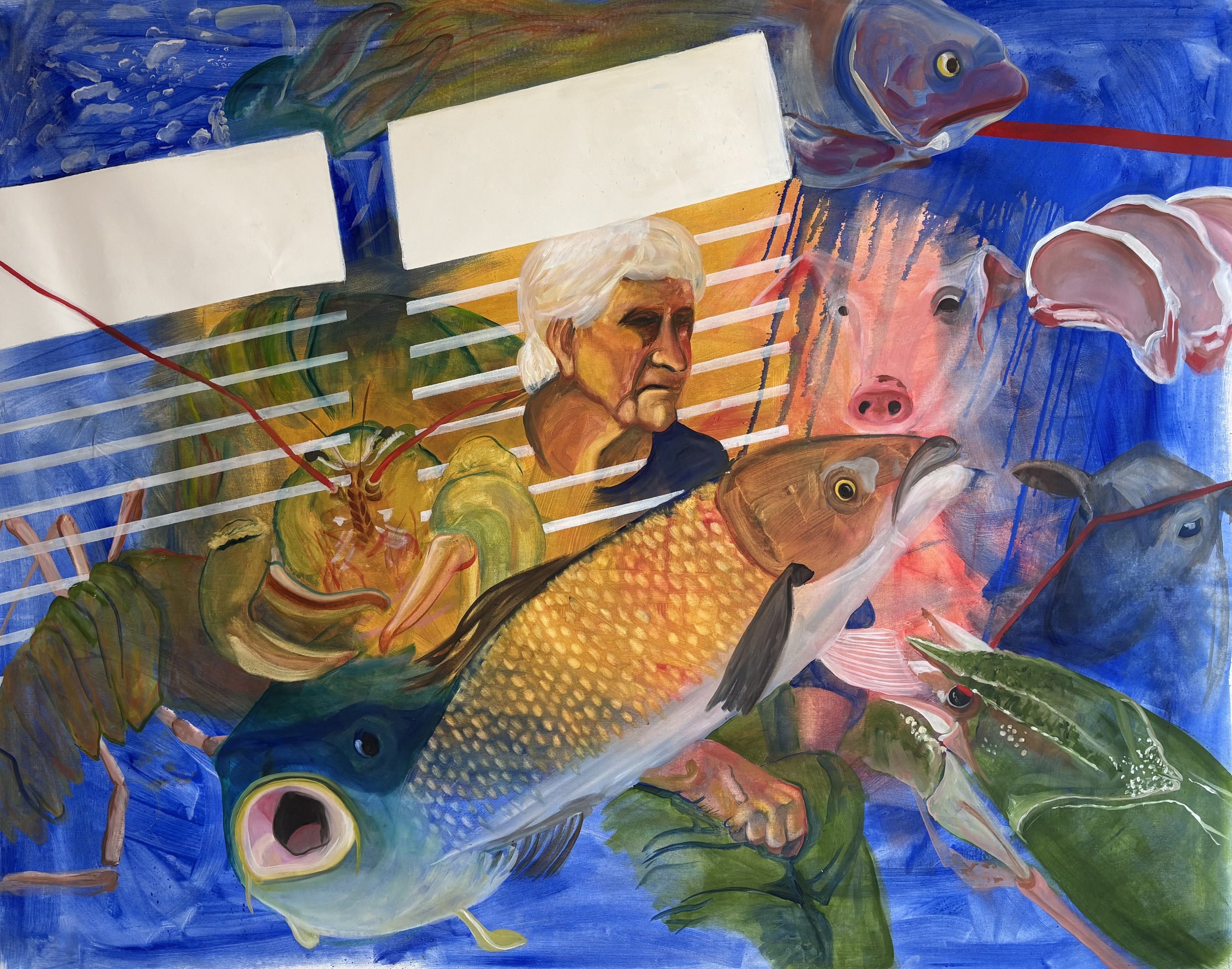 "Surf&Turf" - oil on canvas - 210x170 cm