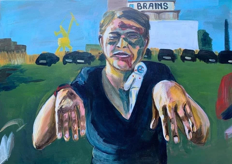 "Brains" - acrylics on canvas - 70x50 cm