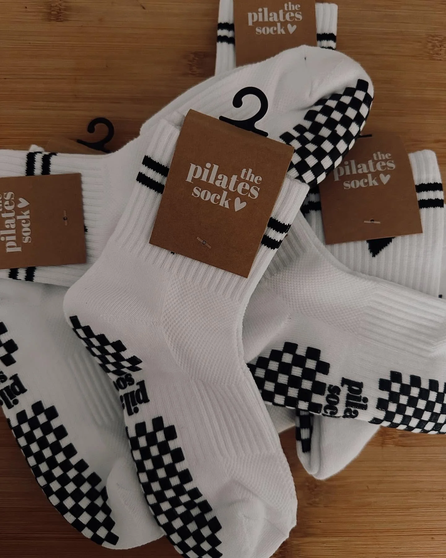 Cute stack of new arrivals 😍

✨COMING SOON ✨

#thepilatessock #therelaunch