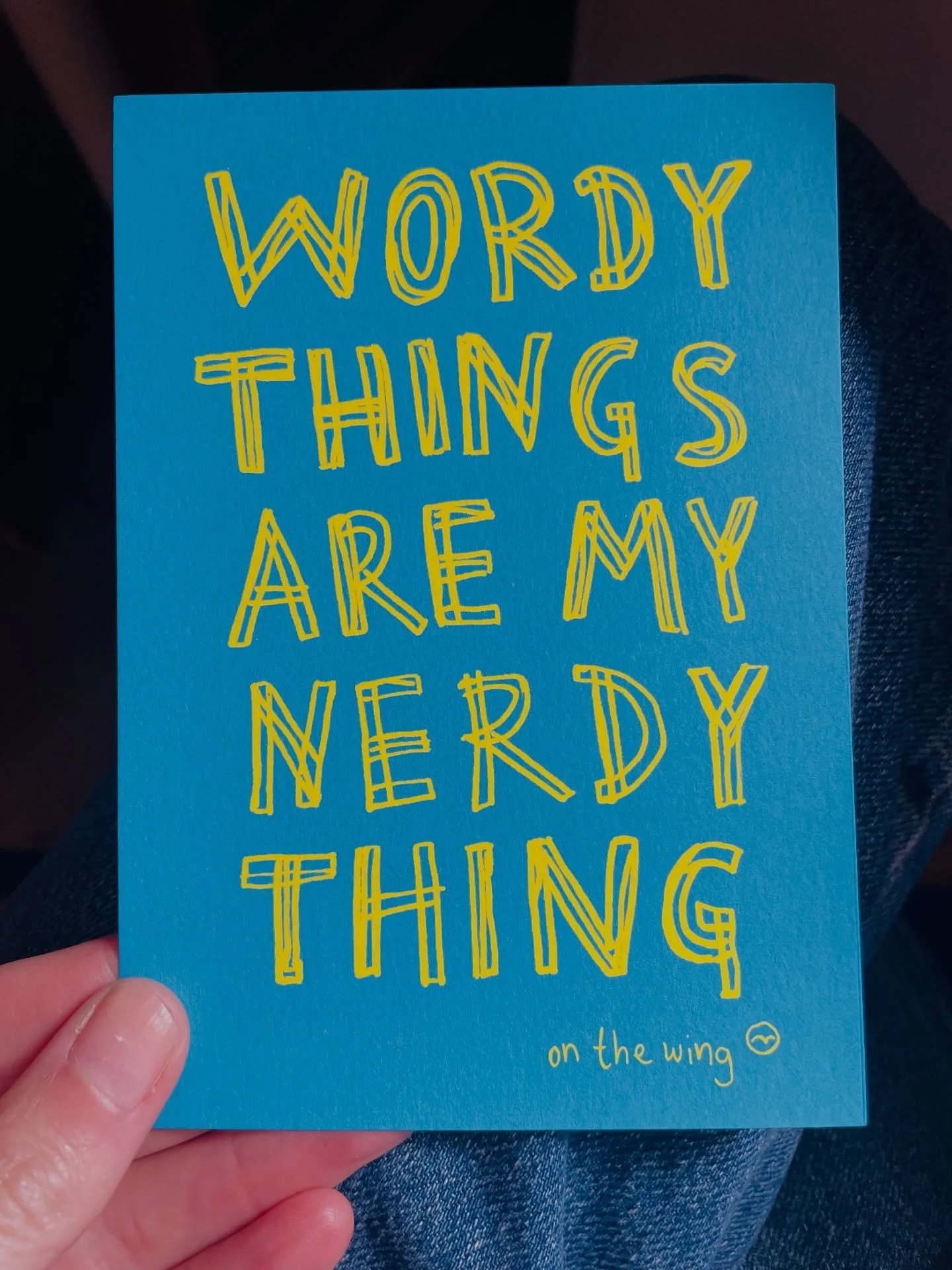 Just in case it&rsquo;s not patently obvious around here by now&hellip;

&hellip;that&hellip;

 &hellip;.wordy things are my nerdy thing&hellip; 

&hellip;I got some postcards printed 🙃

*

Big thanks to @anthonyoram for digitising my felt-penned de