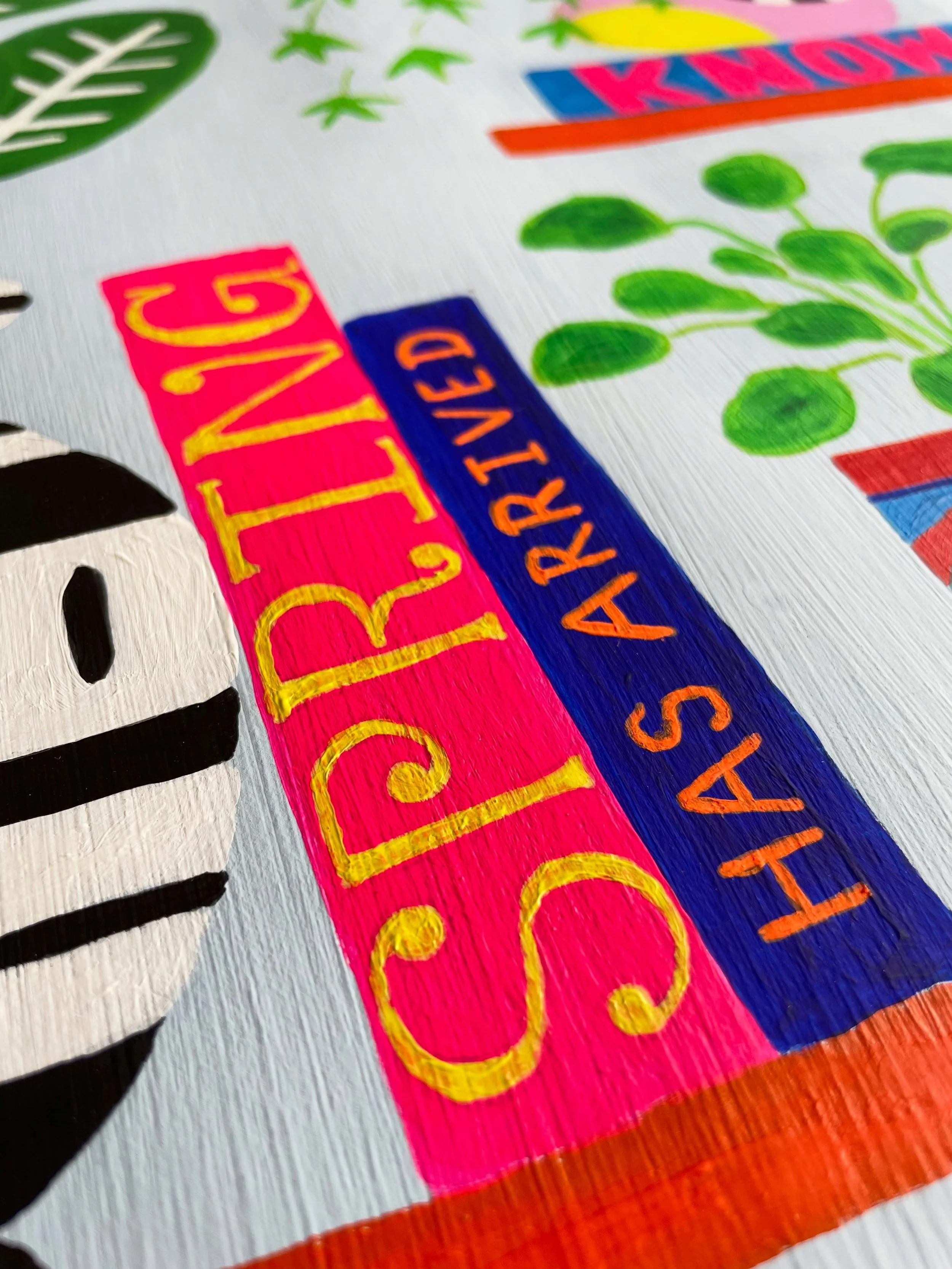 Lately part 2&hellip;

1) Springtime piece&hellip; WIP&hellip;

2) &hellip;and Spring (painting) has sprung! 🌸🌳

3) Lunar lines&hellip; WIP&hellip;

4) &hellip;and fini 🌚

5) Linoprint play&hellip;

6) Best foot forward 

7) Exciting meetings abou