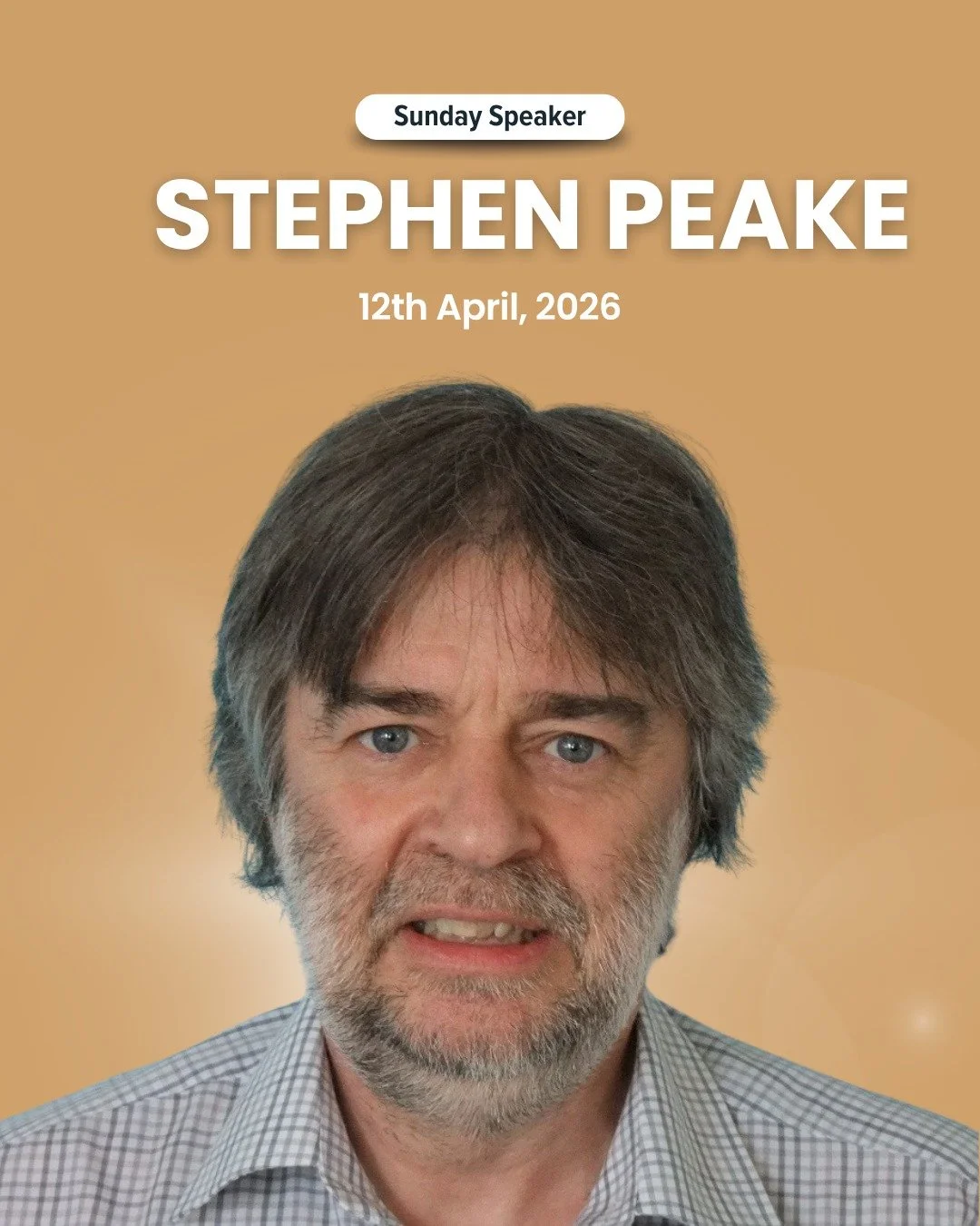 🌟 Speaker &ndash; Sunday 12th 🌟

On Sunday, 12th April Stephen Peake will be preaching as we gather at @beaulieucommunity

📍Beaulieu Community Centre 17 Centenary Way, Beaulieu Square, Chelmsford
🕤 Service begins at 4pm
📱 Invite a friend and joi