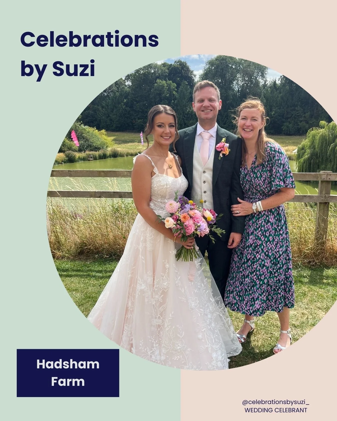 Wedding celebrant at HADSHAM FARM - wedding venue - Banbury