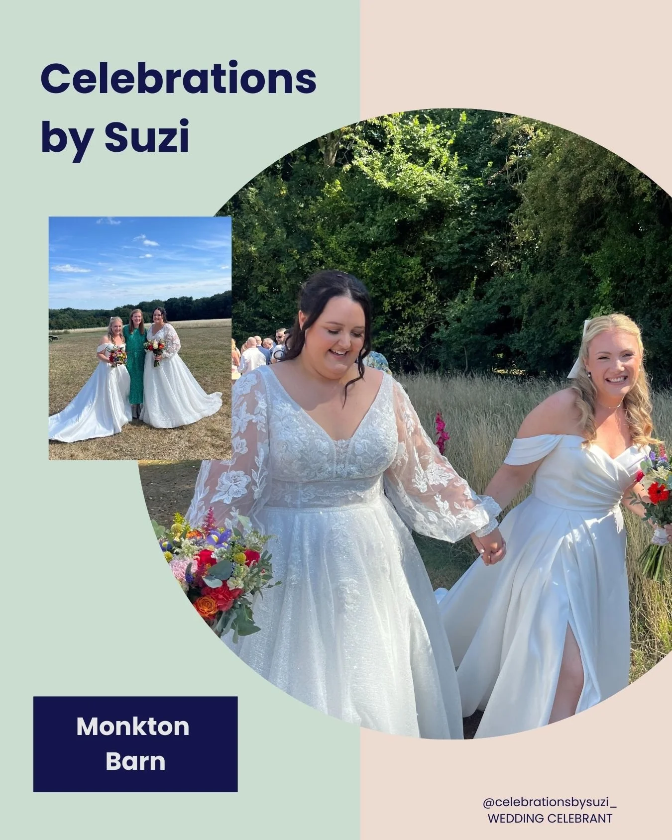Wedding ceremony - celebrant at Monkton Barn - Marlow