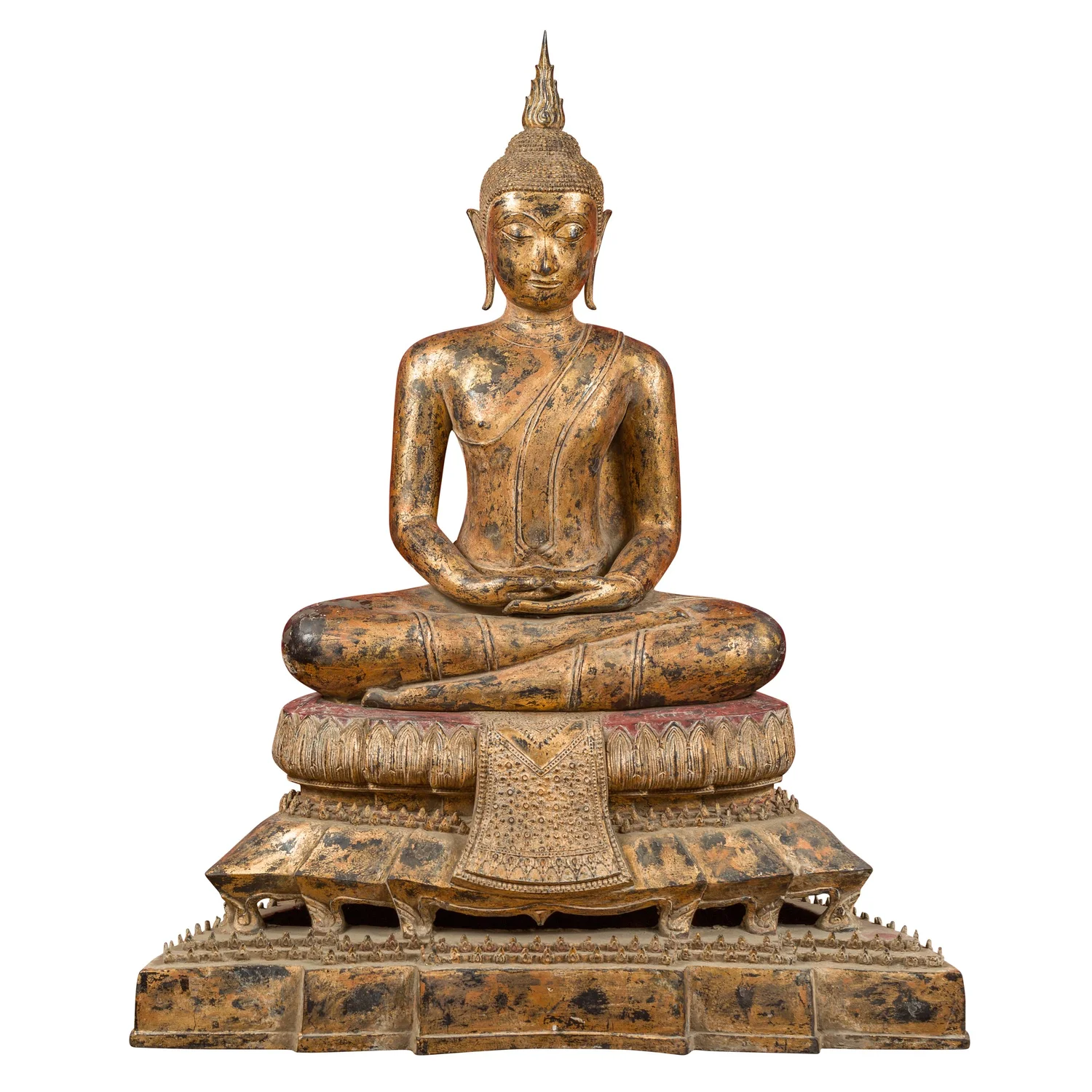 Gilded seated Buddha