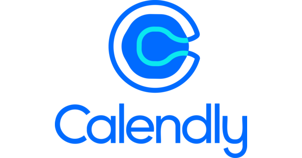 The logo for Calendly, featuring a stylized 'C' in shades of blue above the word 'Calendly' in blue.