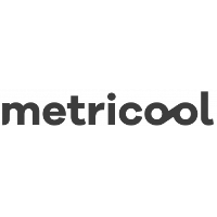 Metricool logo in black and white.