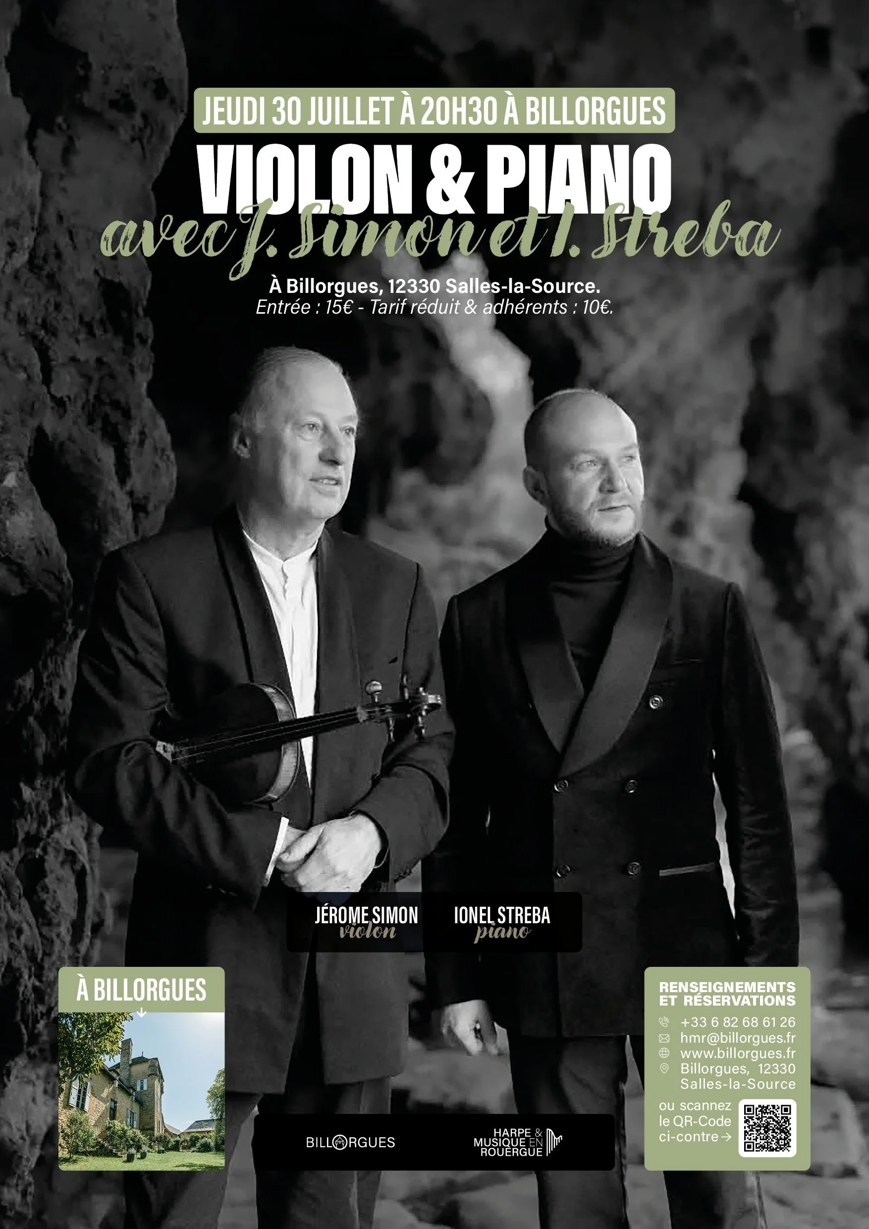 Affiche du concert Violon et Piano