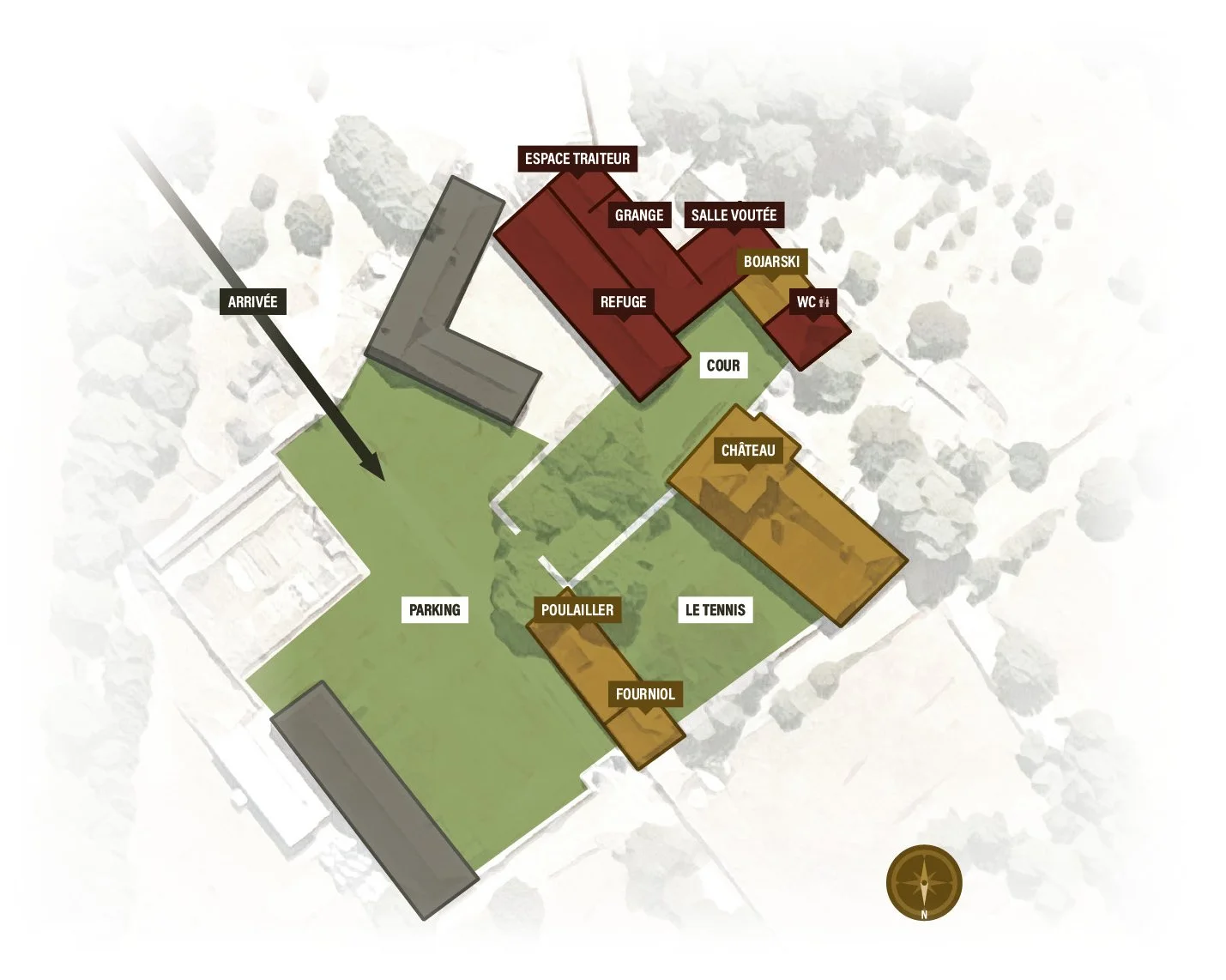 Plan du domaine de Billorgues