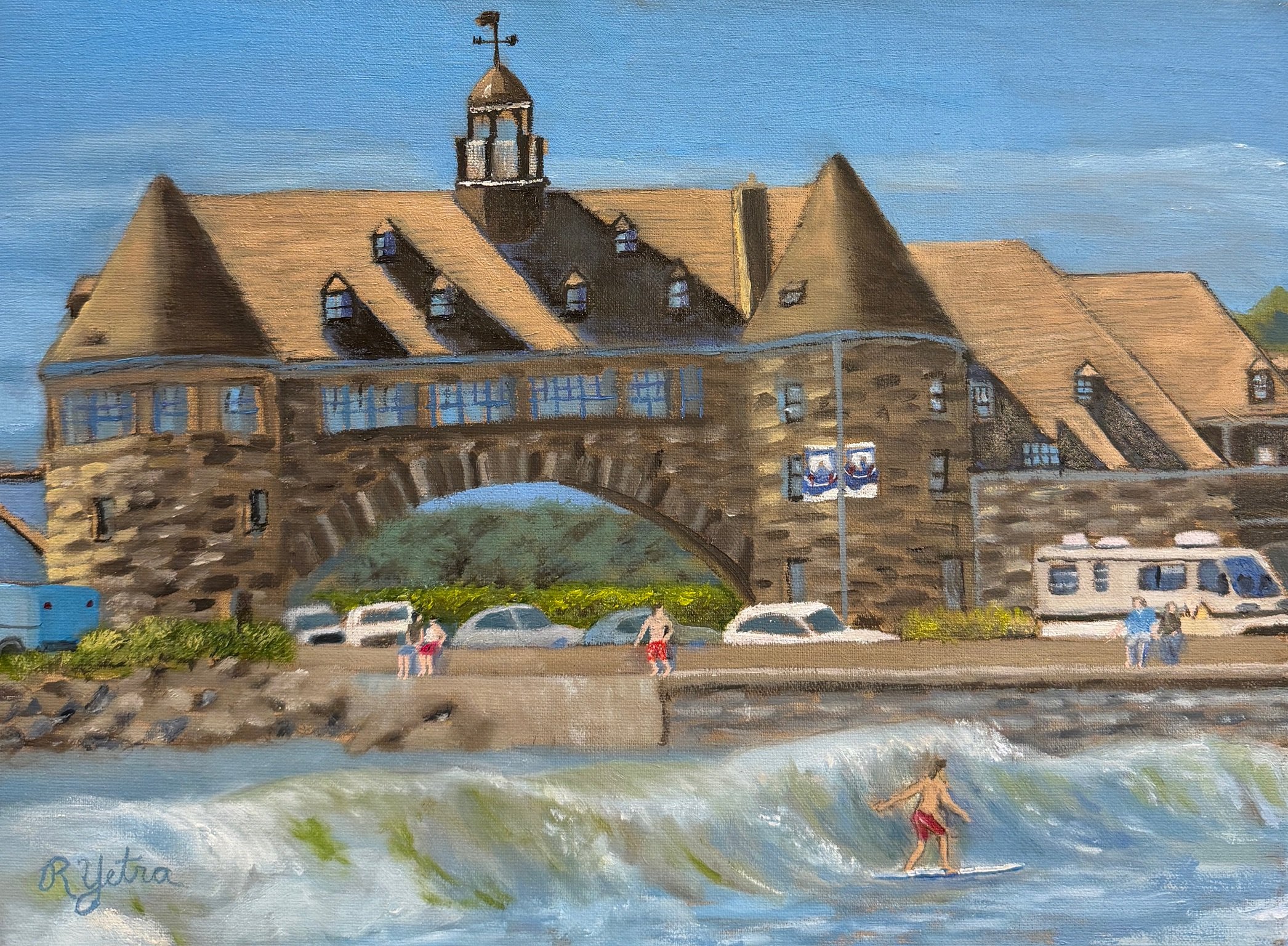 Surfing the Towers, Narragansett, RI