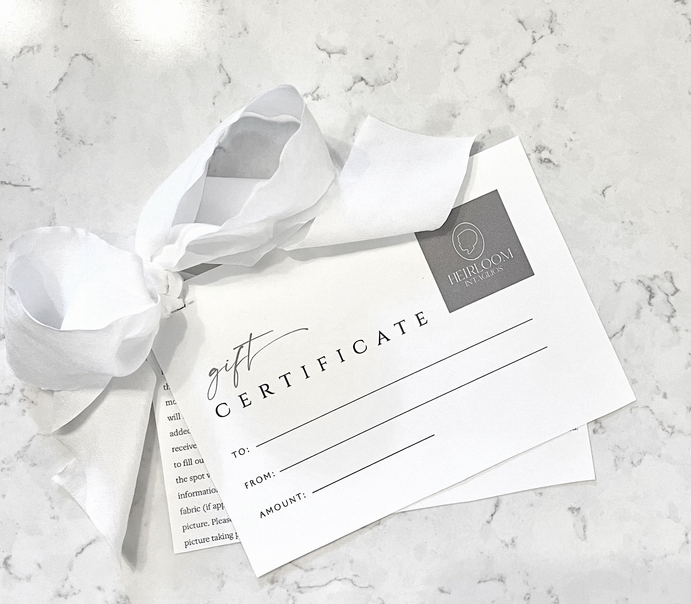 Heirloom Intaglios Gift Certificate