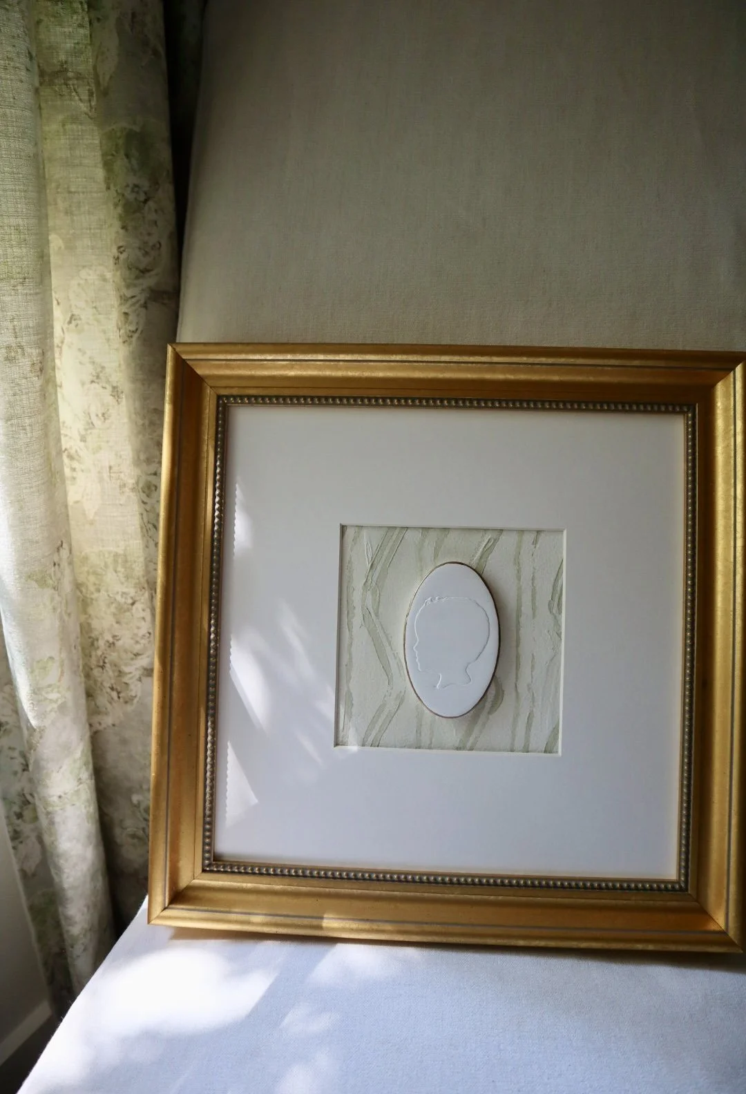 Rhodes Framed Portrait Intaglio