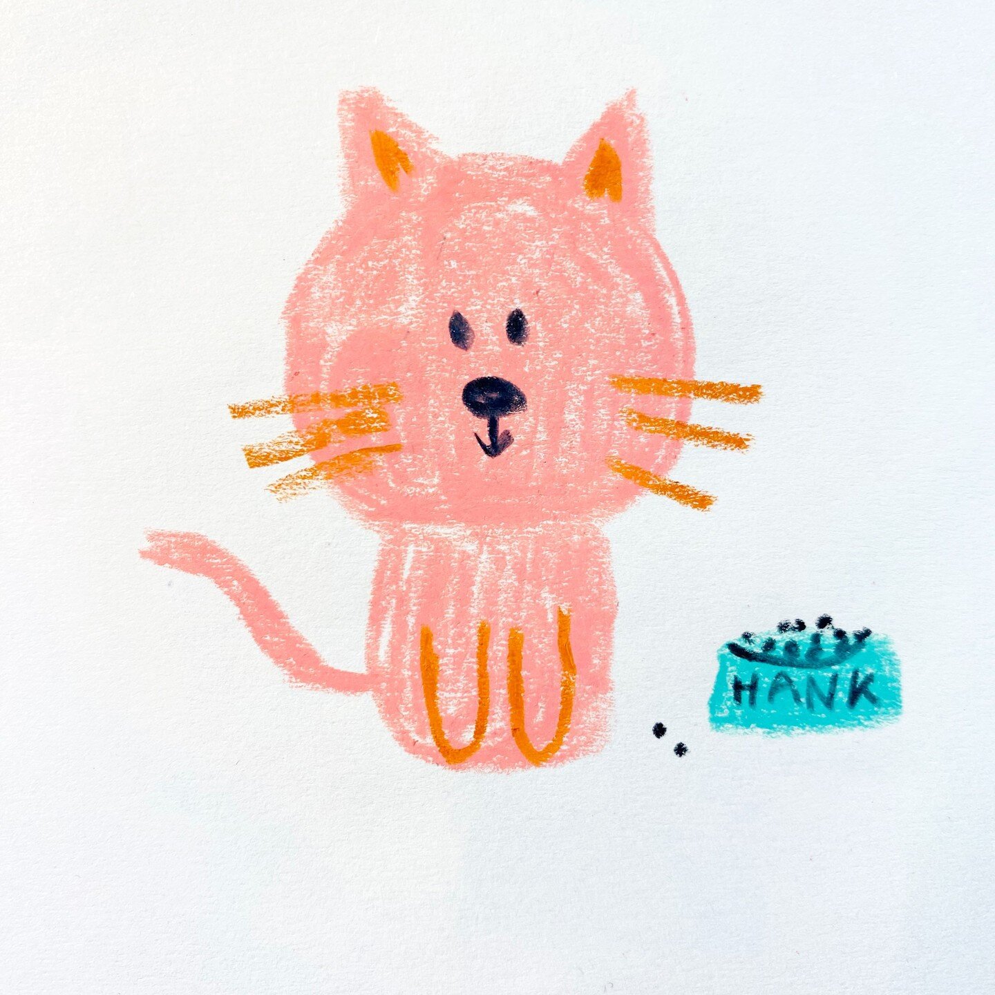 Another day, another kitty cat on the grid! Meet Hank.
.
.
. 
#sketchbook #draweveryday #75artwithgenna #catlife #cat