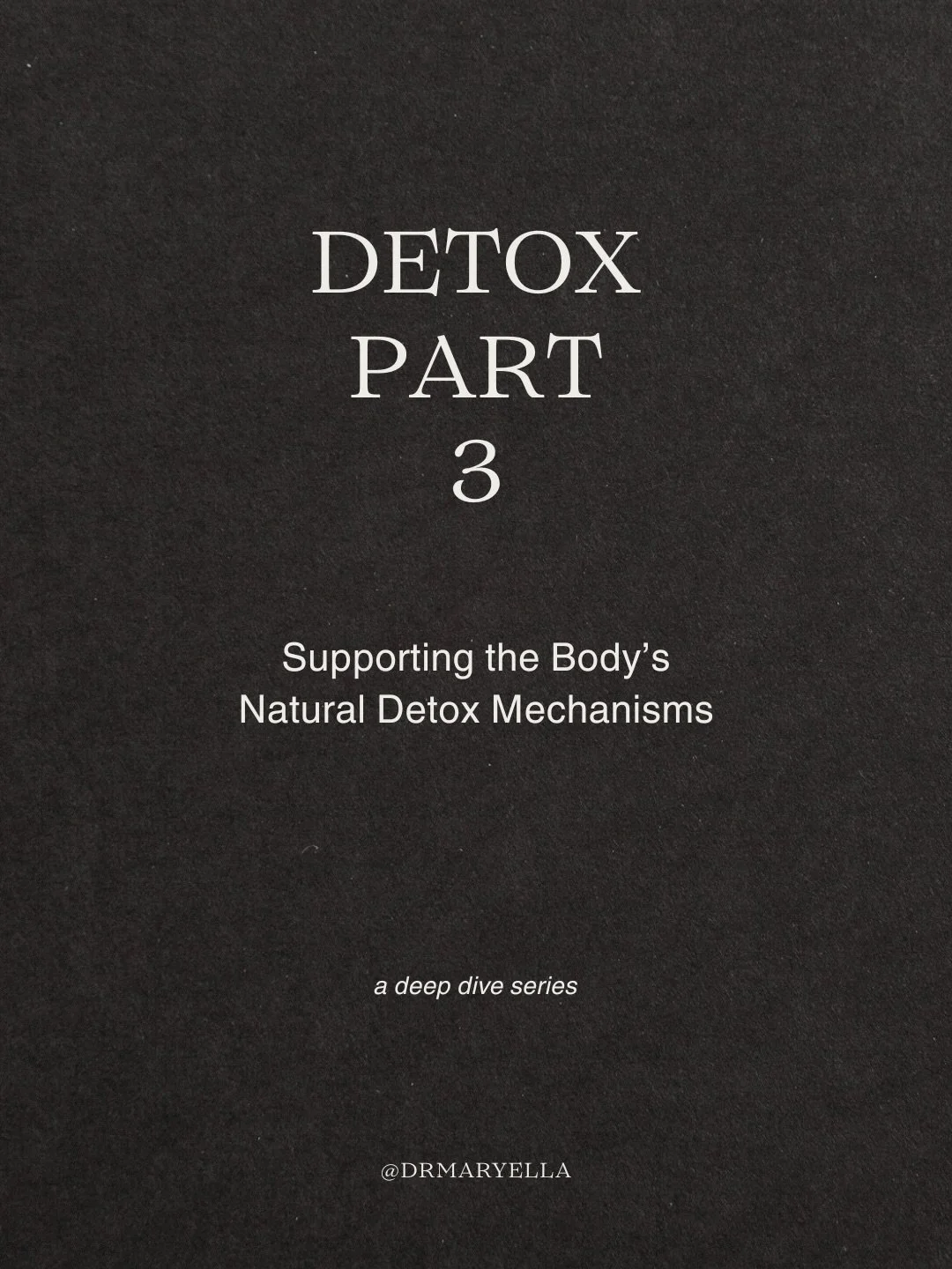 Now LIVE: Part 3 of Detox in a Toxic World. In this podcast episode and guide we will dive into all the ways your body is already detoxing 24/7 and how you can support those processes through nutrition, exercise, sleep, mind-body medicine and more. 
