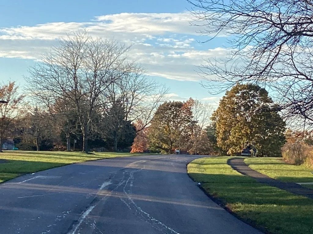 Paved roadway at Medford Leas in Medford, New Jersey