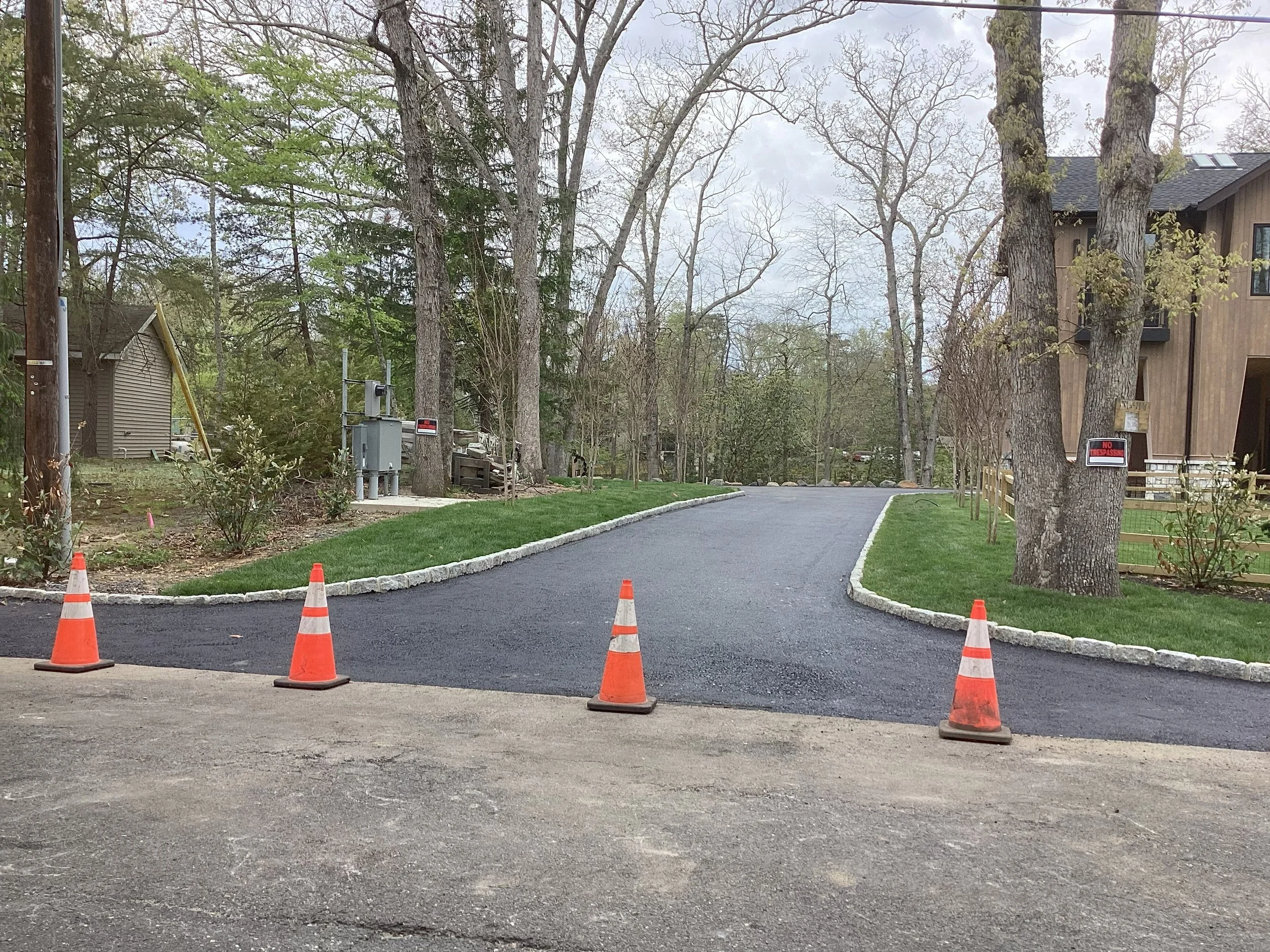 Residential asphalt paving project in Medford, New Jersey