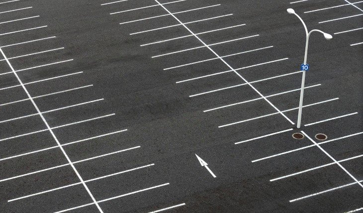 Parking stalls and striping