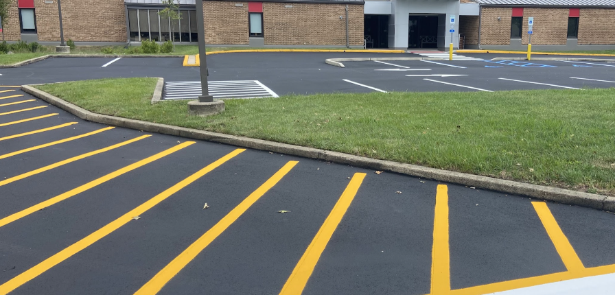Parking lot striping