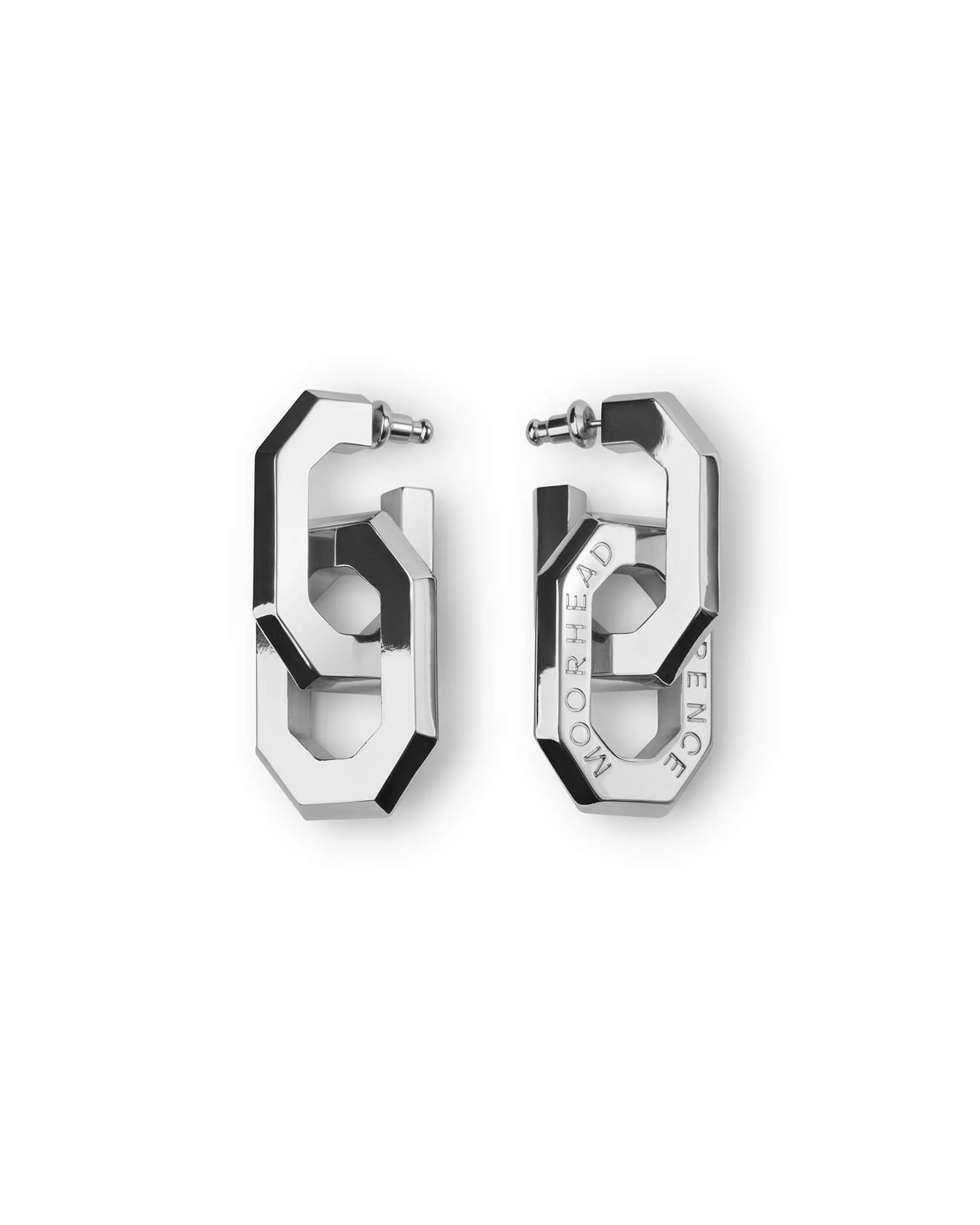 Boucles d'oreilles chaîne argentées