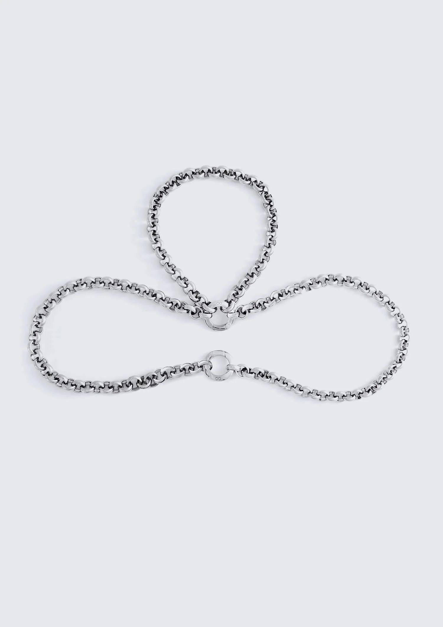 harnais de corps en chaîne argentée