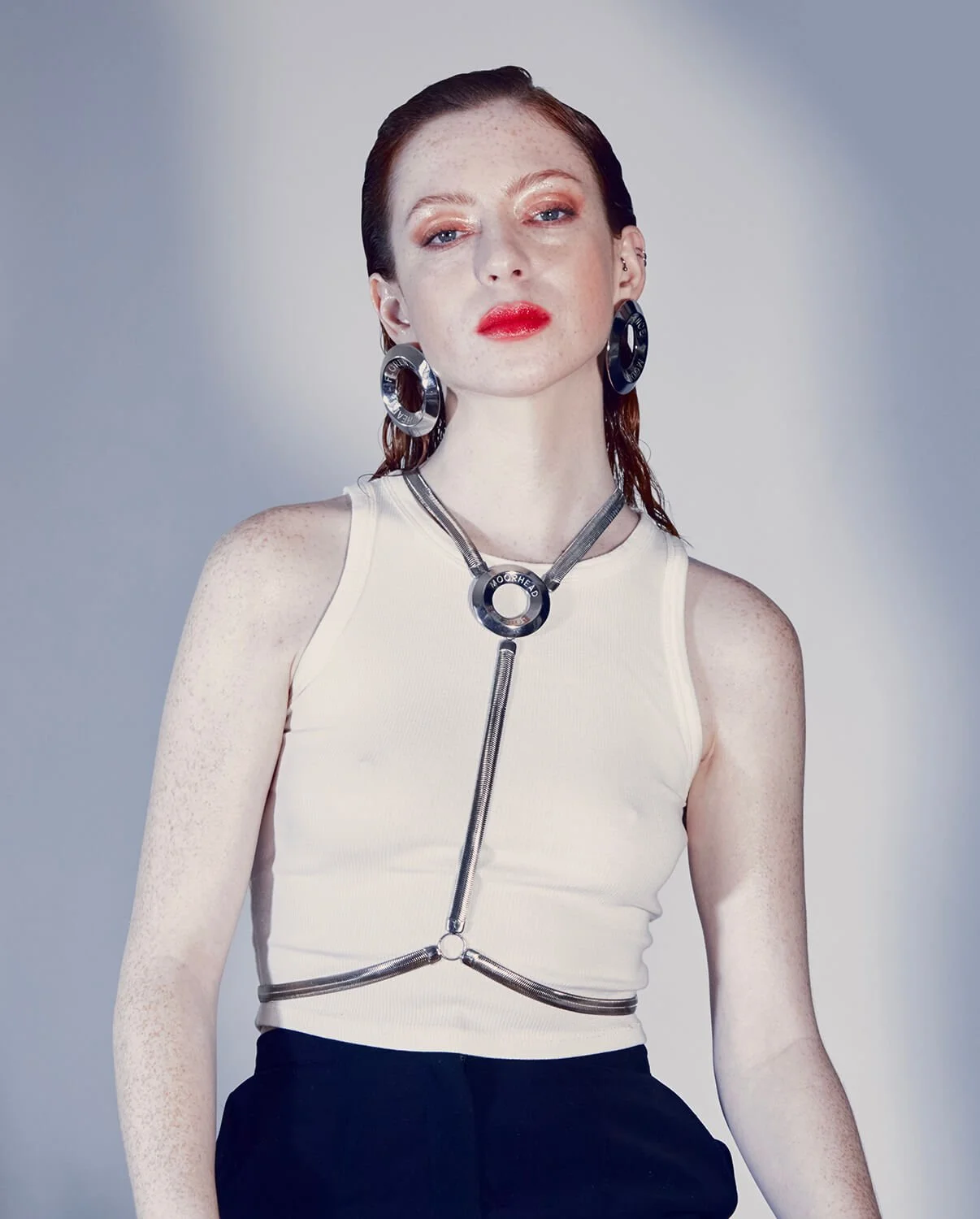 harnais de corps en chaîne argent