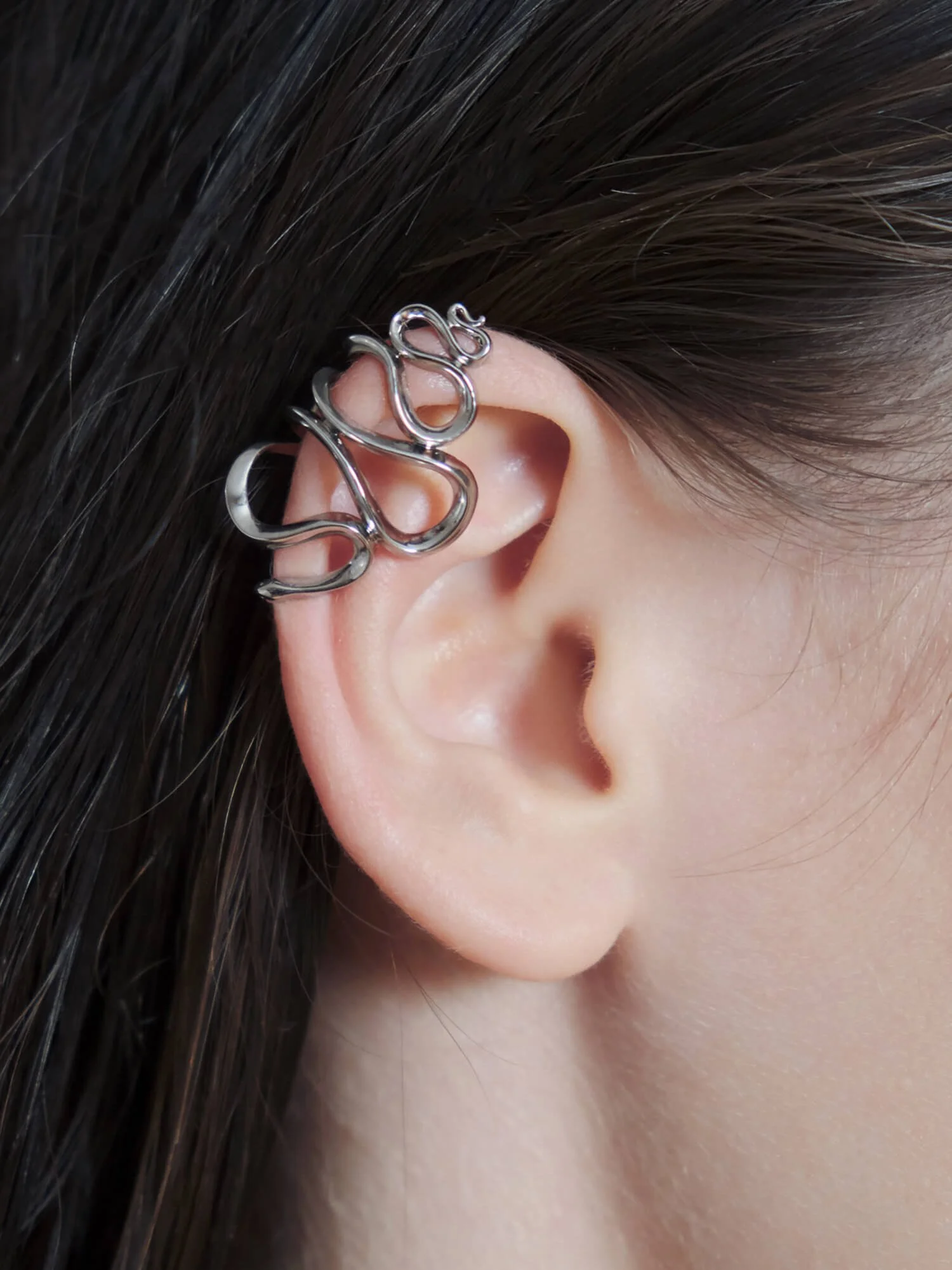 earcuff lune argent