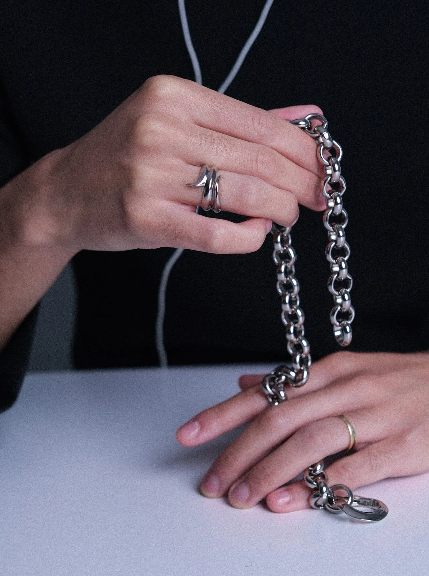 "bague serpent en argent"