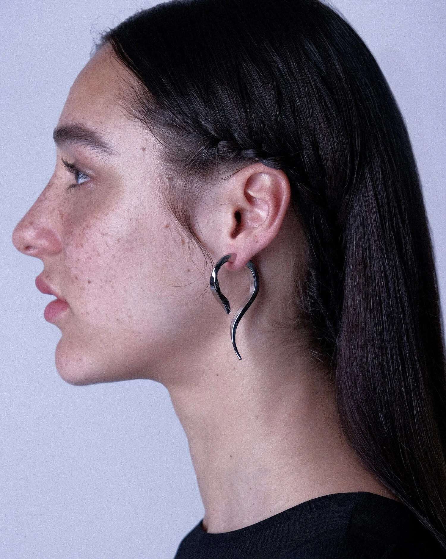 boucles d'oreilles serpent argent