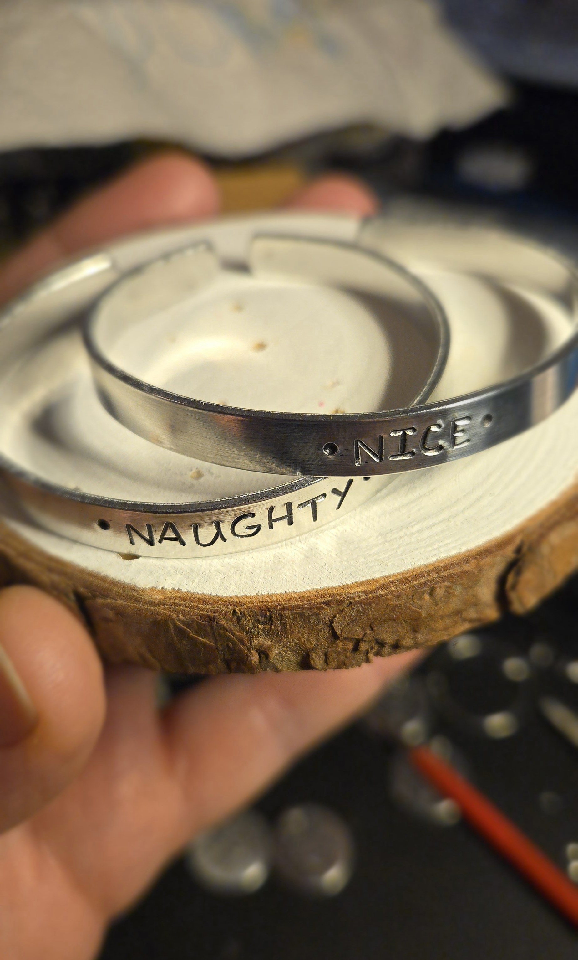 Naughty/Nice Cuff Bracelet Set