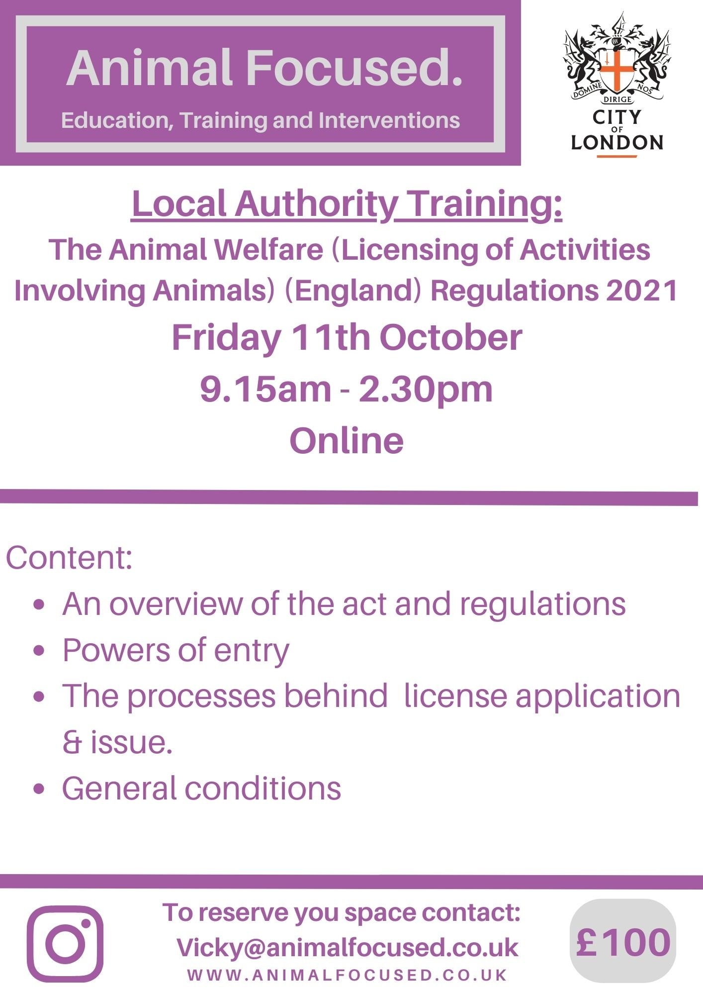 Local Authority Training — Animal Focused