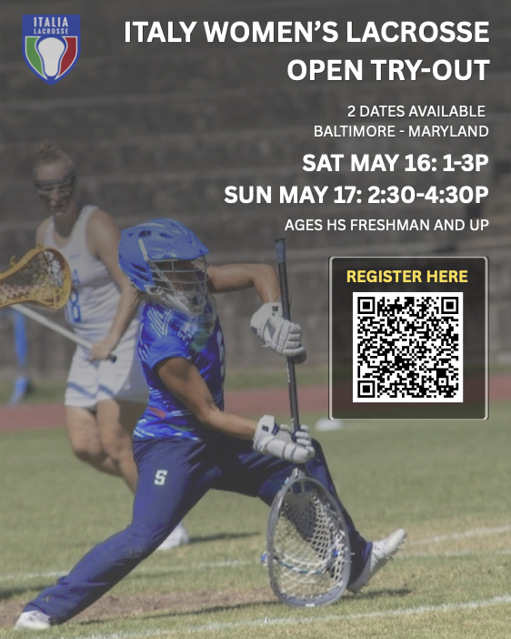 ITALY LACROSSE OPEN TRYOUT - NON REFUNDABLE