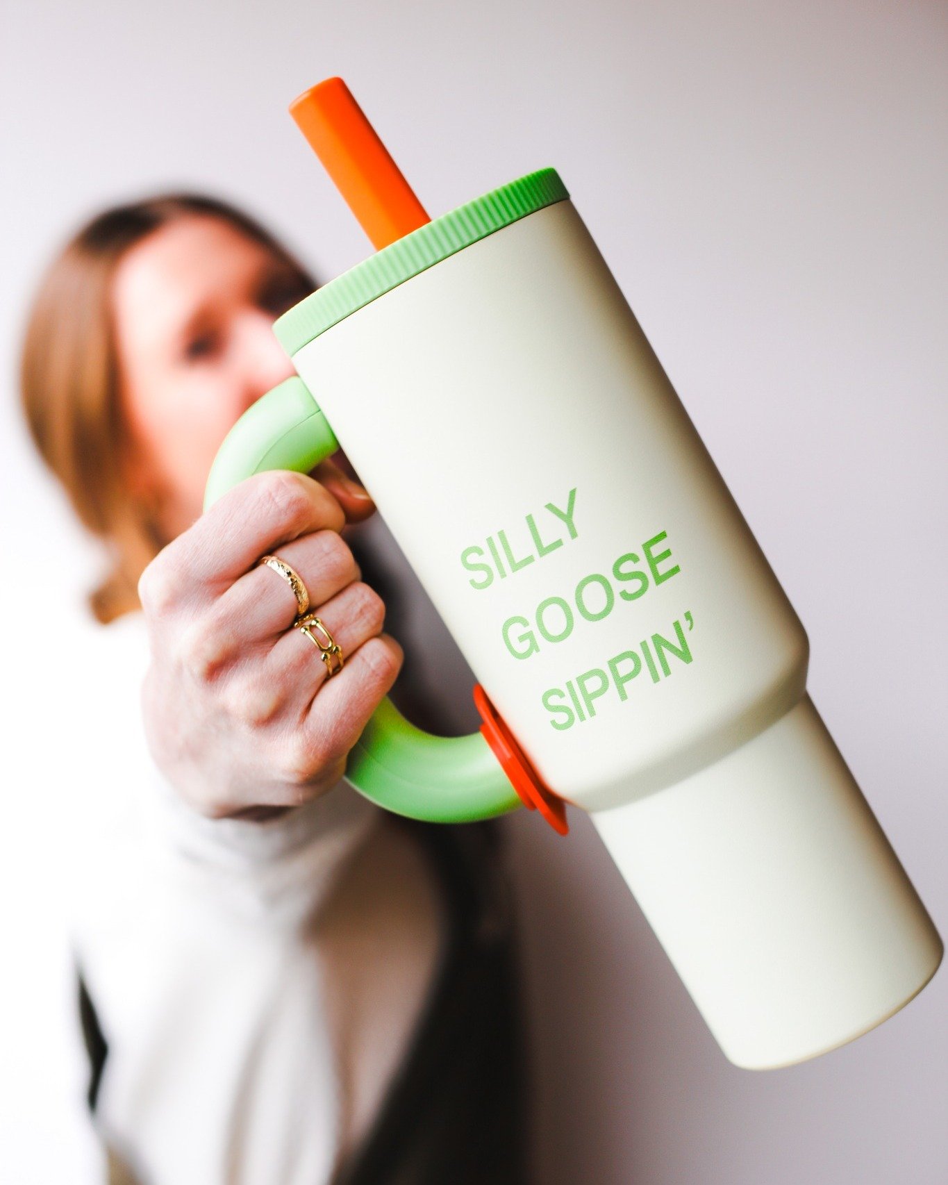 Oh we're about to be SIPPIN out of our new straw tumblers! We have a limited number, so don't be too silly of a goose and not come soon!