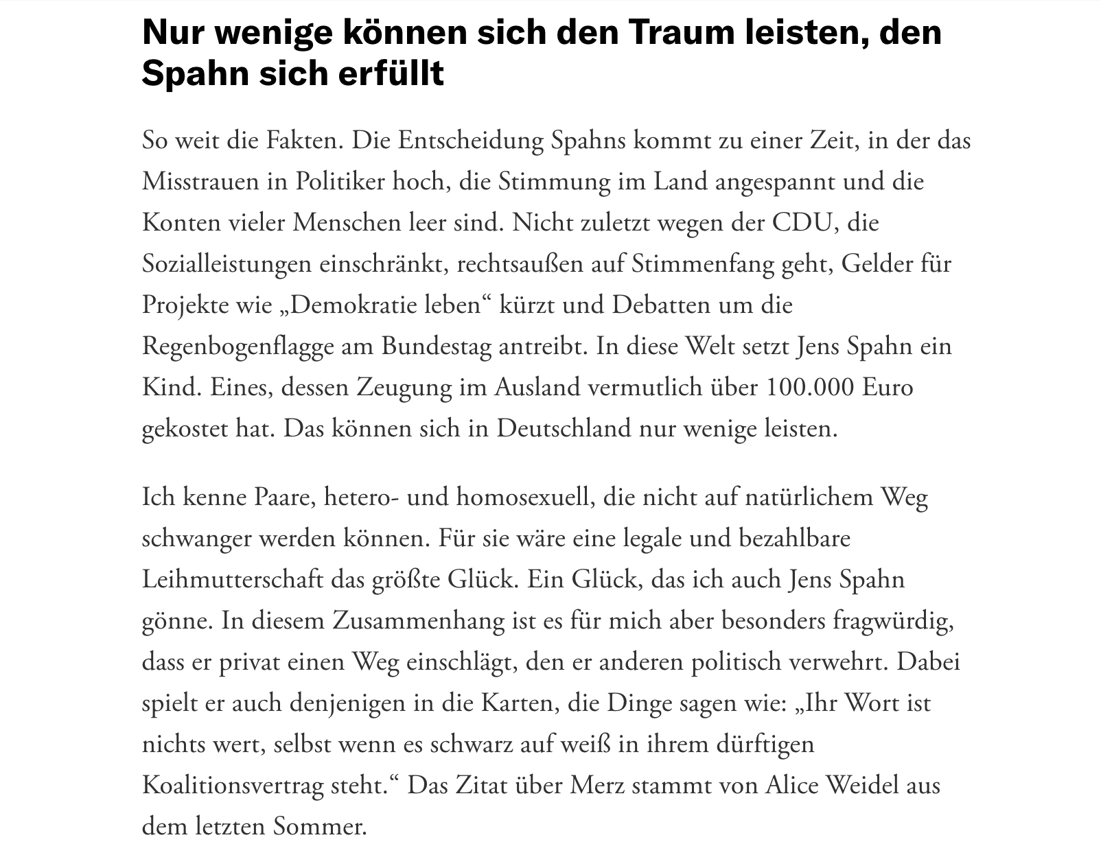 Jens Spahn Leihmutterschaft Samuel Benke GQ
