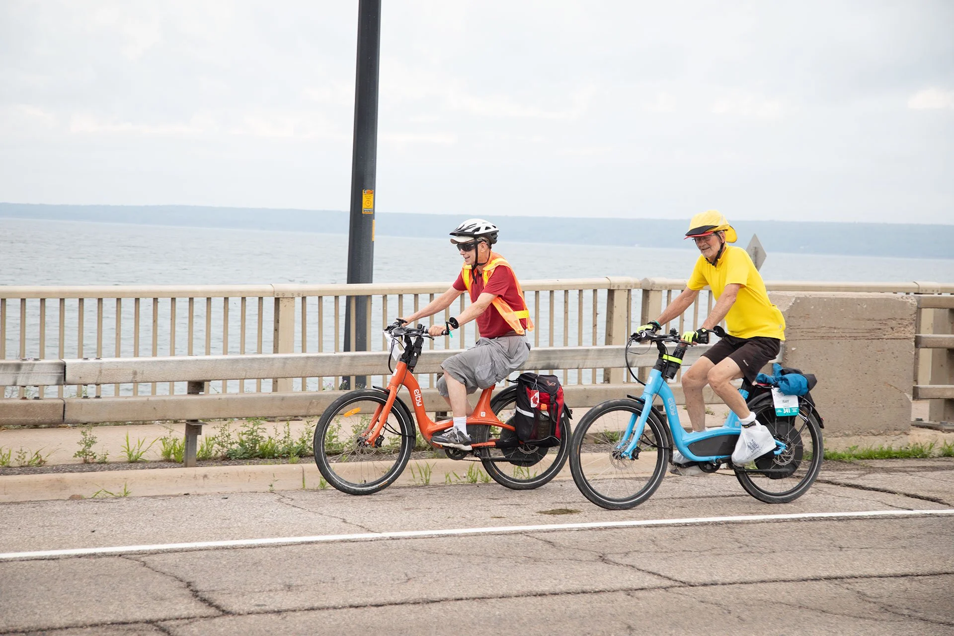 Riders on E-Bikes during the GWTA.