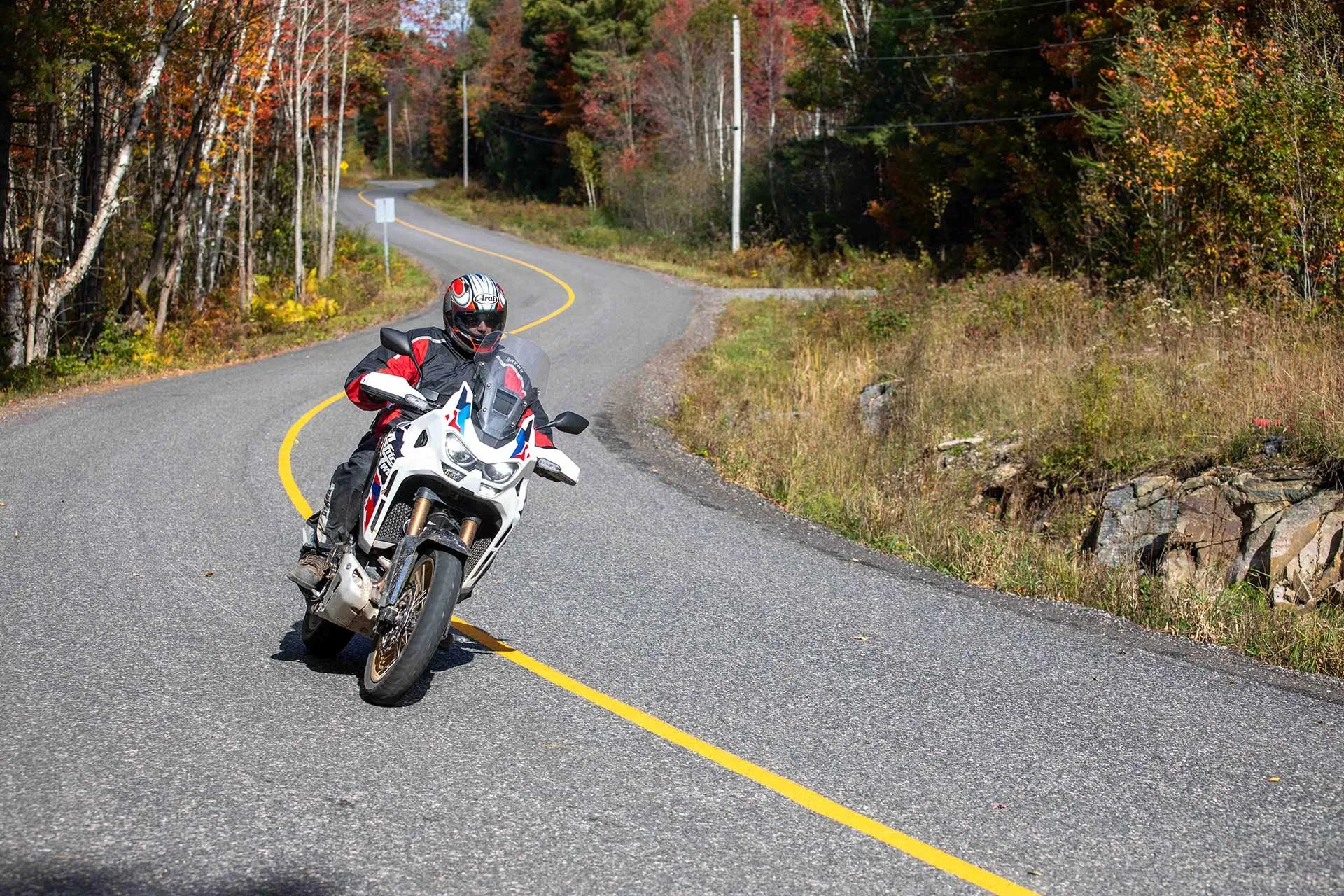 Rider on Southwood Road, Onatrio.
