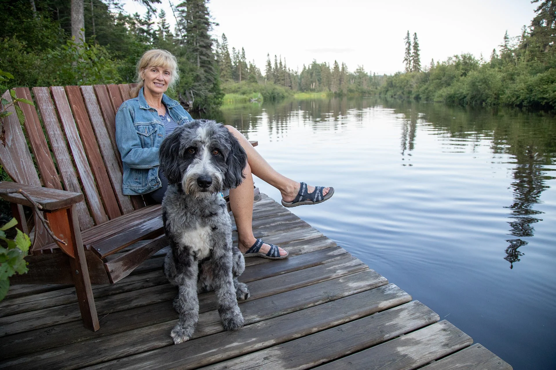 Enjoying some quiet time along the Magpie River at the Wawa RV Resort.