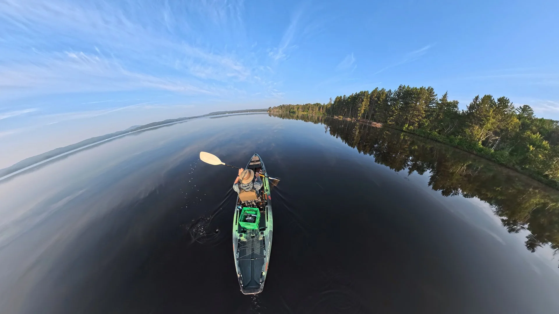 Kayak on the lake at Windy Lake Provincial