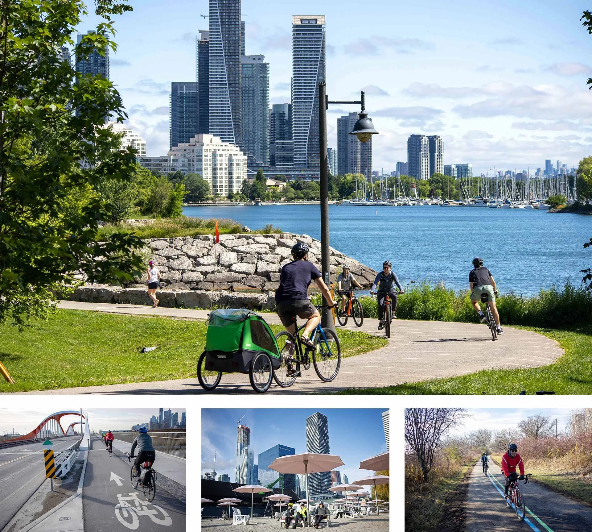 Riding along the Toronto section of the Great Lakes Waterfront Trail