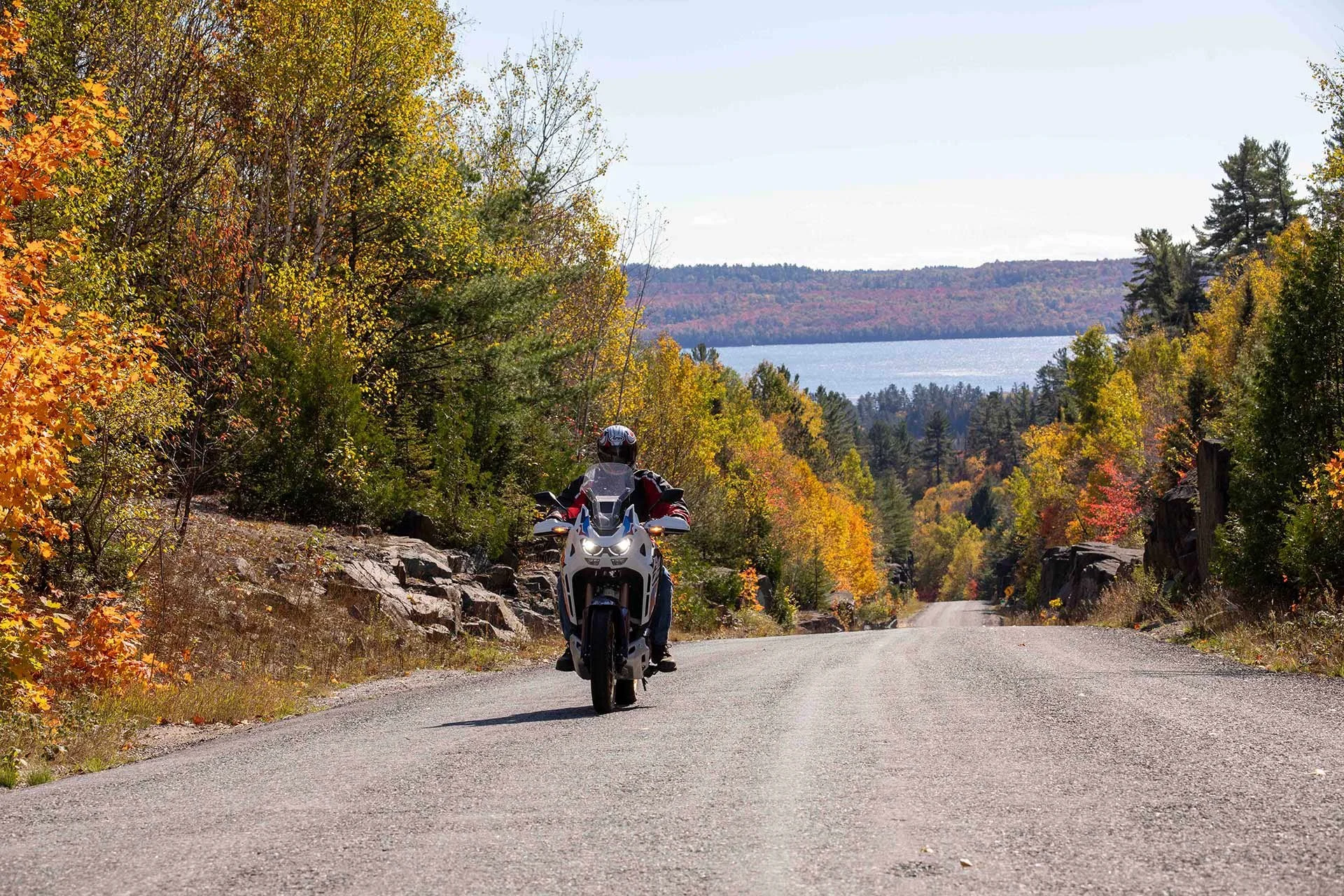 Motorcycle riding on Highway 546.