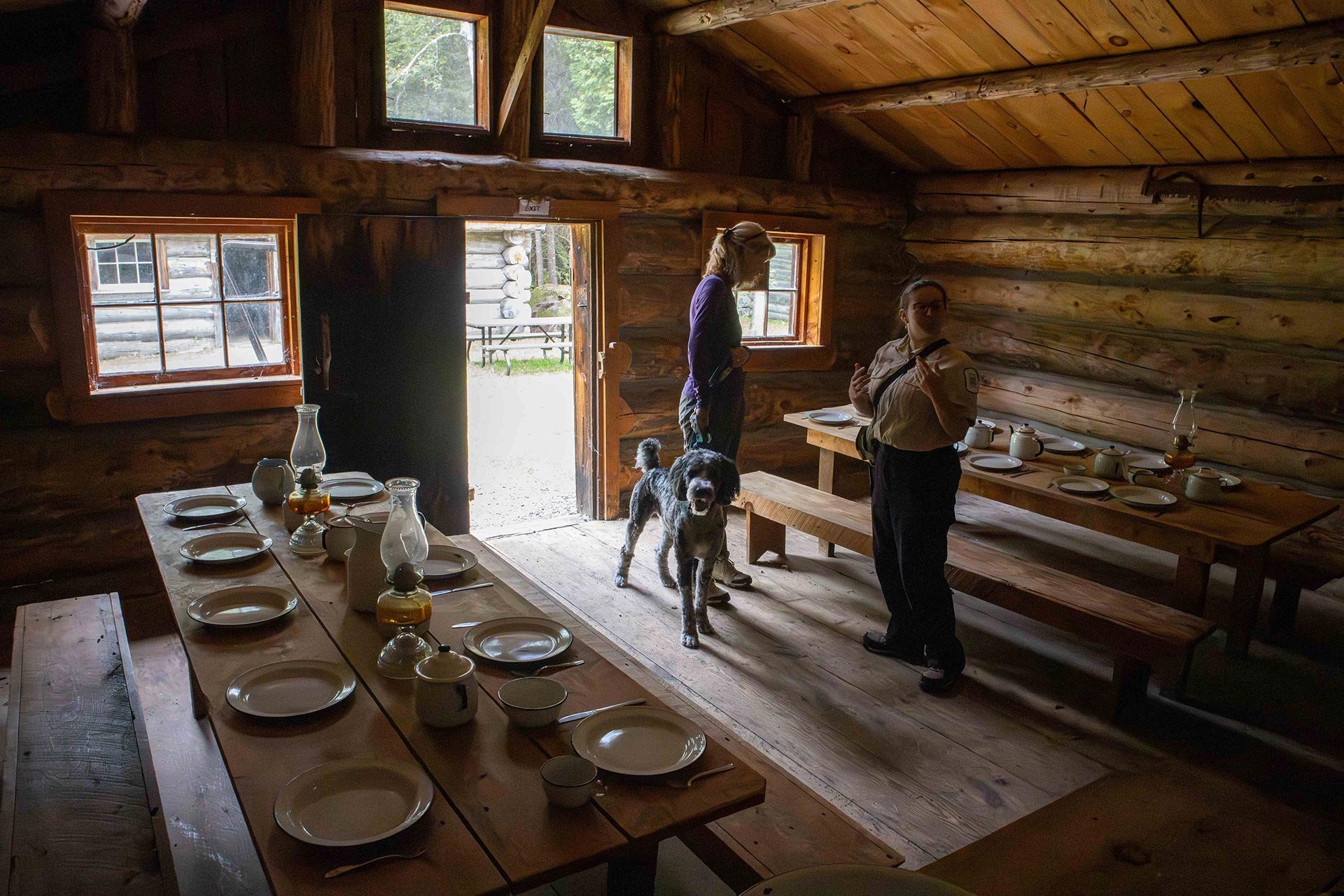 Exploring an old logging camp at an Ontario Provincial Park.