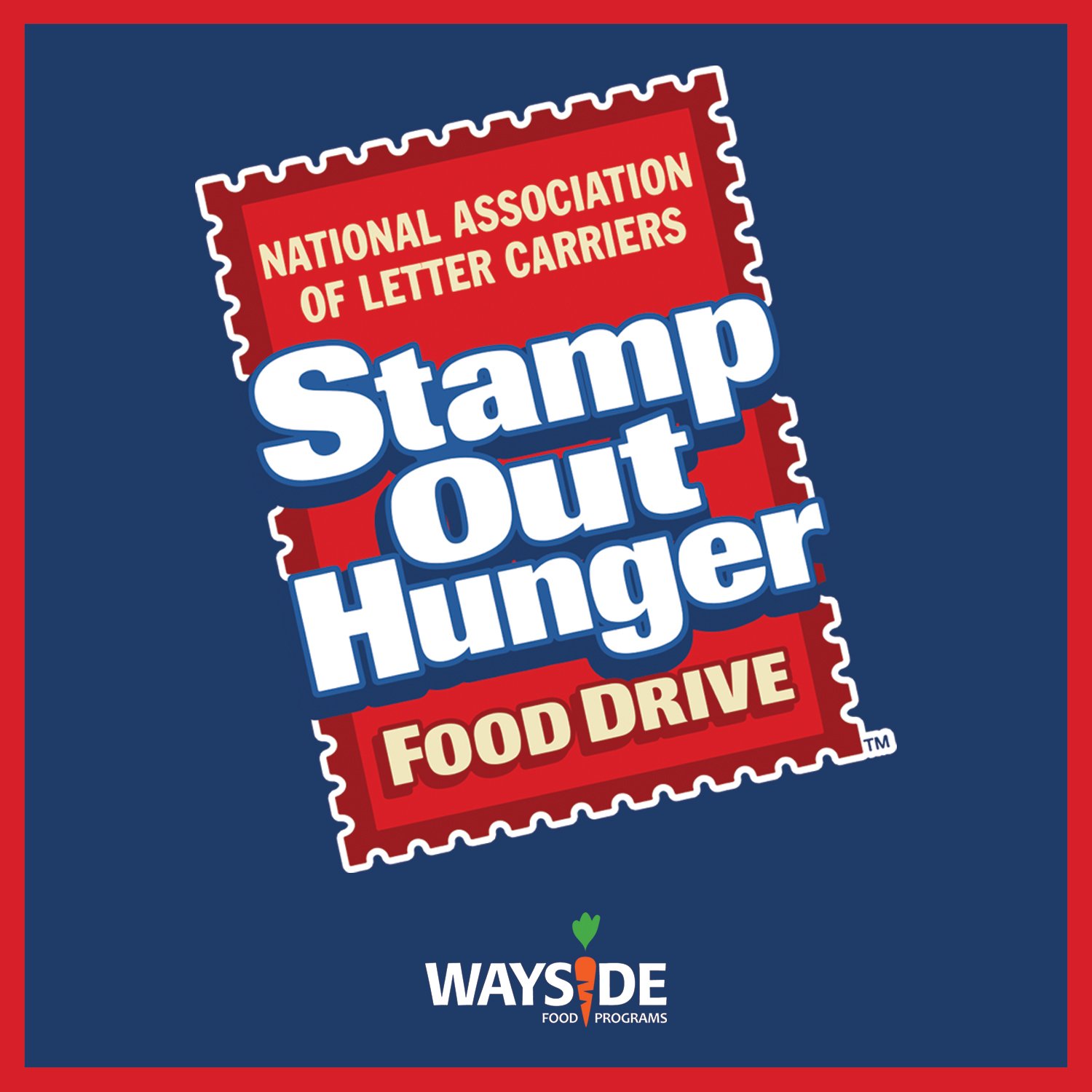 **Please share!** This Saturday, May 11th is the 2024 National Association of Letter Carriers &quot;Stamp Out Hunger&quot; Food Drive! To participate, leave your donation of non-perishable items in a bag near your mailbox. Your mail carrier will take