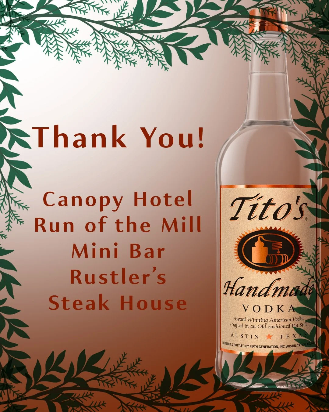 In December, several local businesses participated in a campaign with @titosvodka  to support Wayside through the sale of specialty beverages! Thank you, @canopyportlandwaterfront, @therunofthemillbrewpub, @minibar_golf, and Rustler's Steak House! We