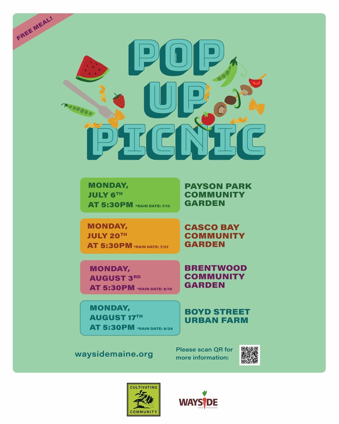 In just over a month, we&rsquo;ll have our first Pop Up Picnic of the season! We are so excited for another series of these FREE collaborative community building events! Come one, come all! ❤️
.
.
#summer #picnic #portlandmaine