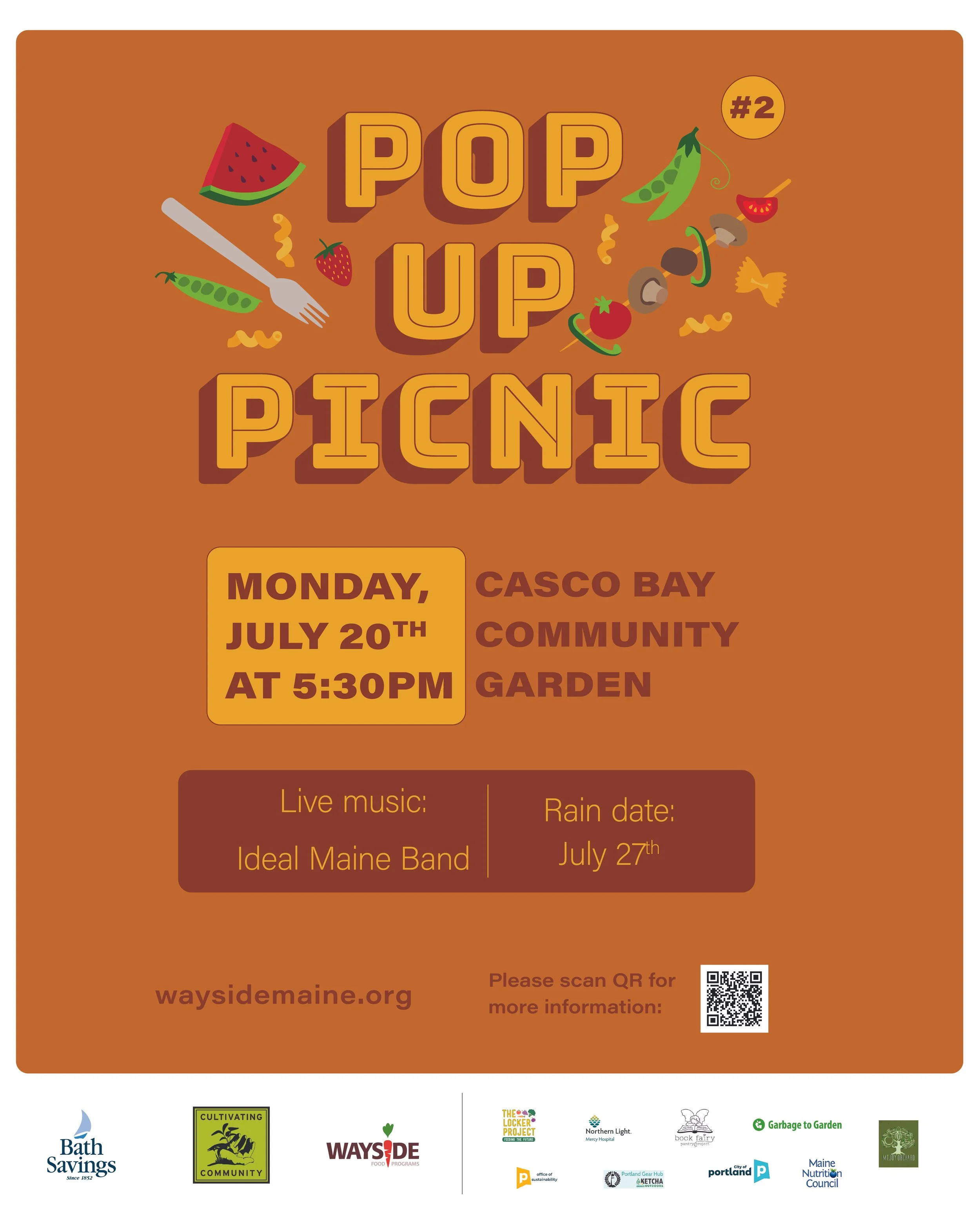 Pop Up Picnics! | Casco Bay Community Garden