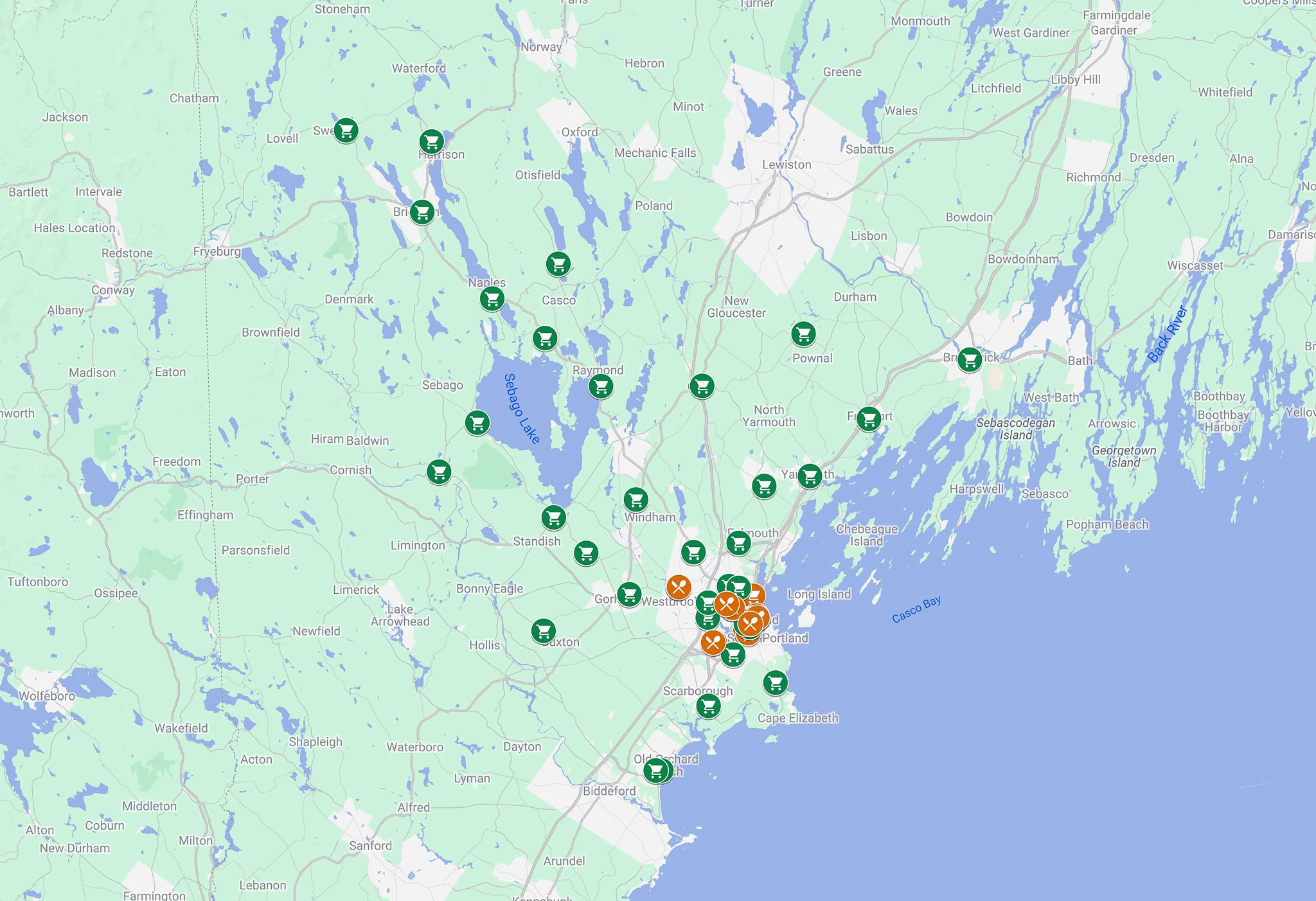 Map of local resources