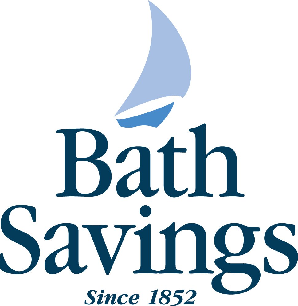 Logo for Bath Savings, featuring a blue sailboat above the text 'Bath Savings' and the tagline 'Since 1852'.