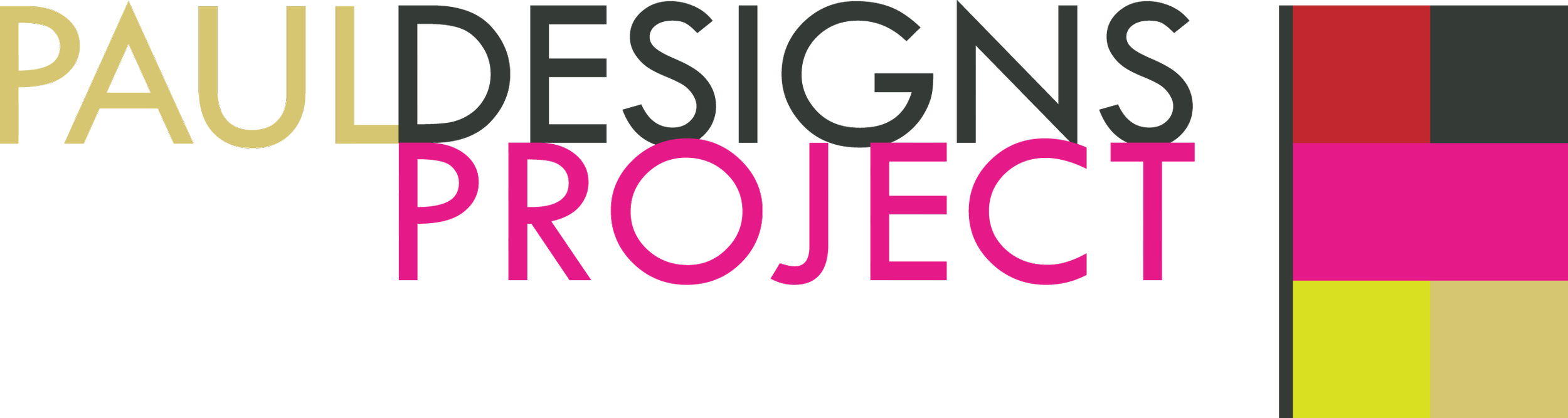 Image featuring colorful, overlapping text that reads 'PAUL DESIGNS PROJECT' in various fonts and colors.
