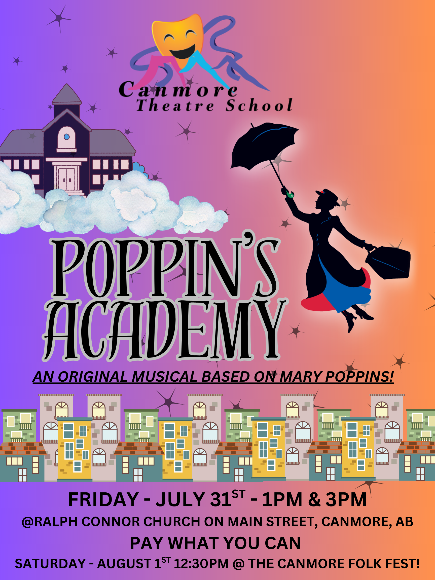 Poppin’s Academy Performing at Canmore Folk Festival!
