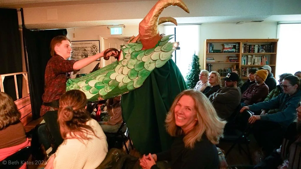 I was later told the audience helped guide the dragon through the aisle. 